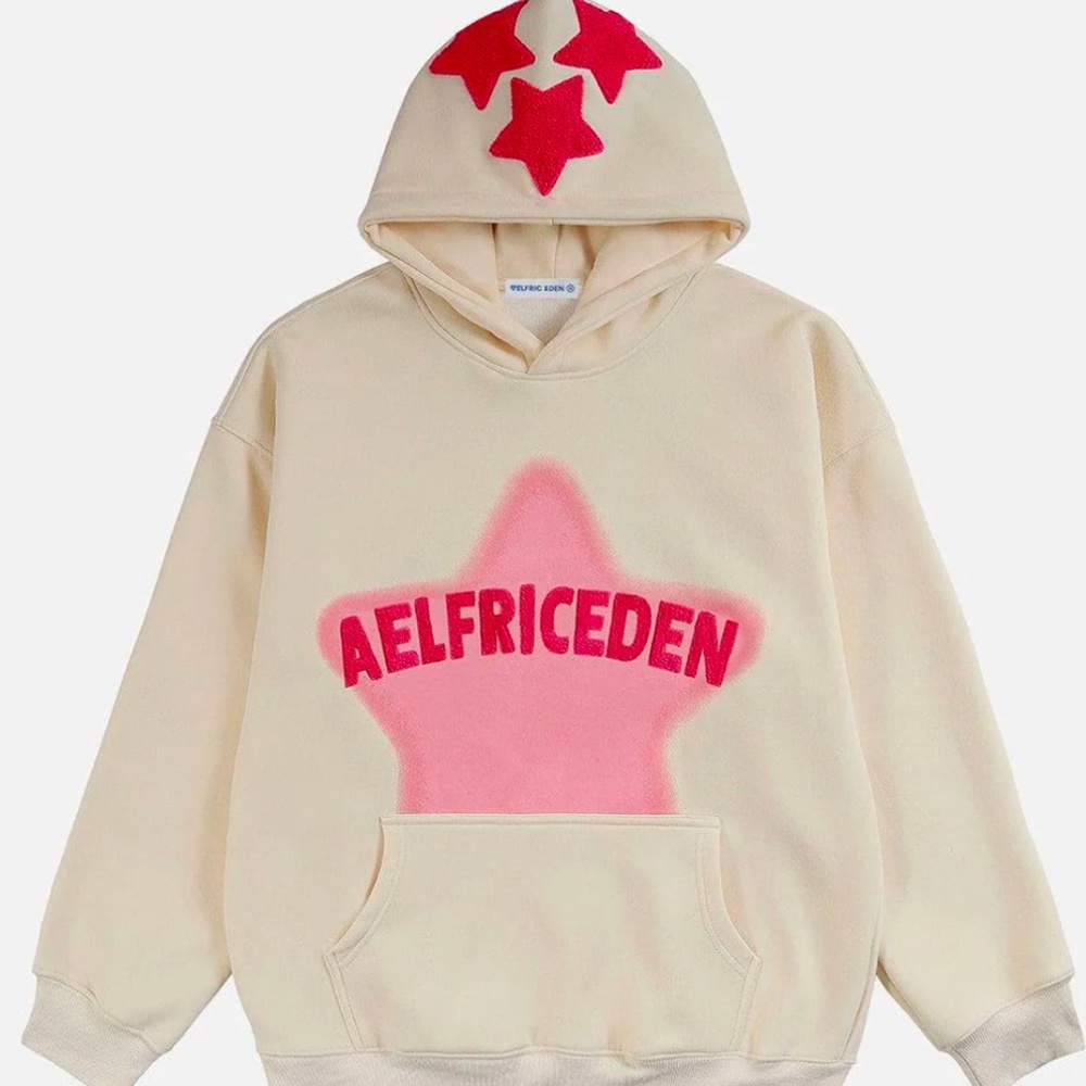 AELFRIC EDEN VINTAGE EMBROIDERY STAR HOODIE